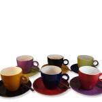 Koffiekop en schotel Colori – Mix